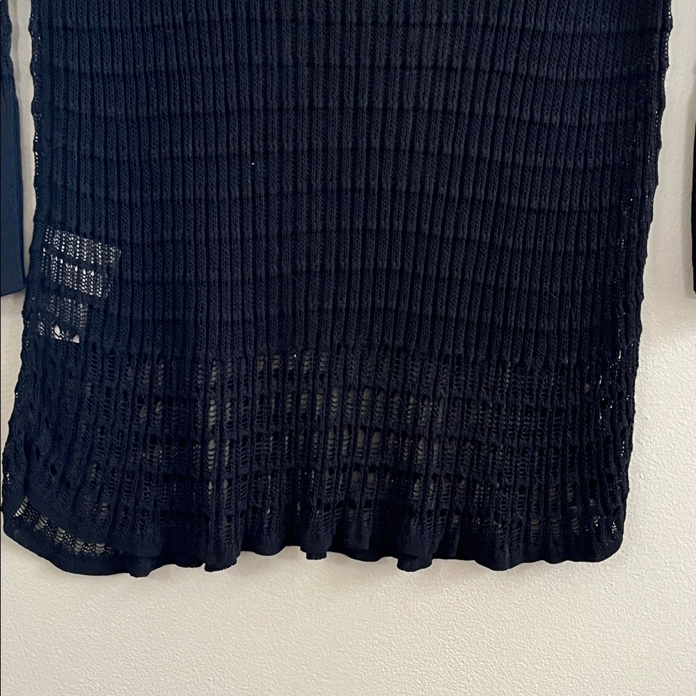 Rachel Roy black thin sweater crew neck size small - Picture 7 of 13